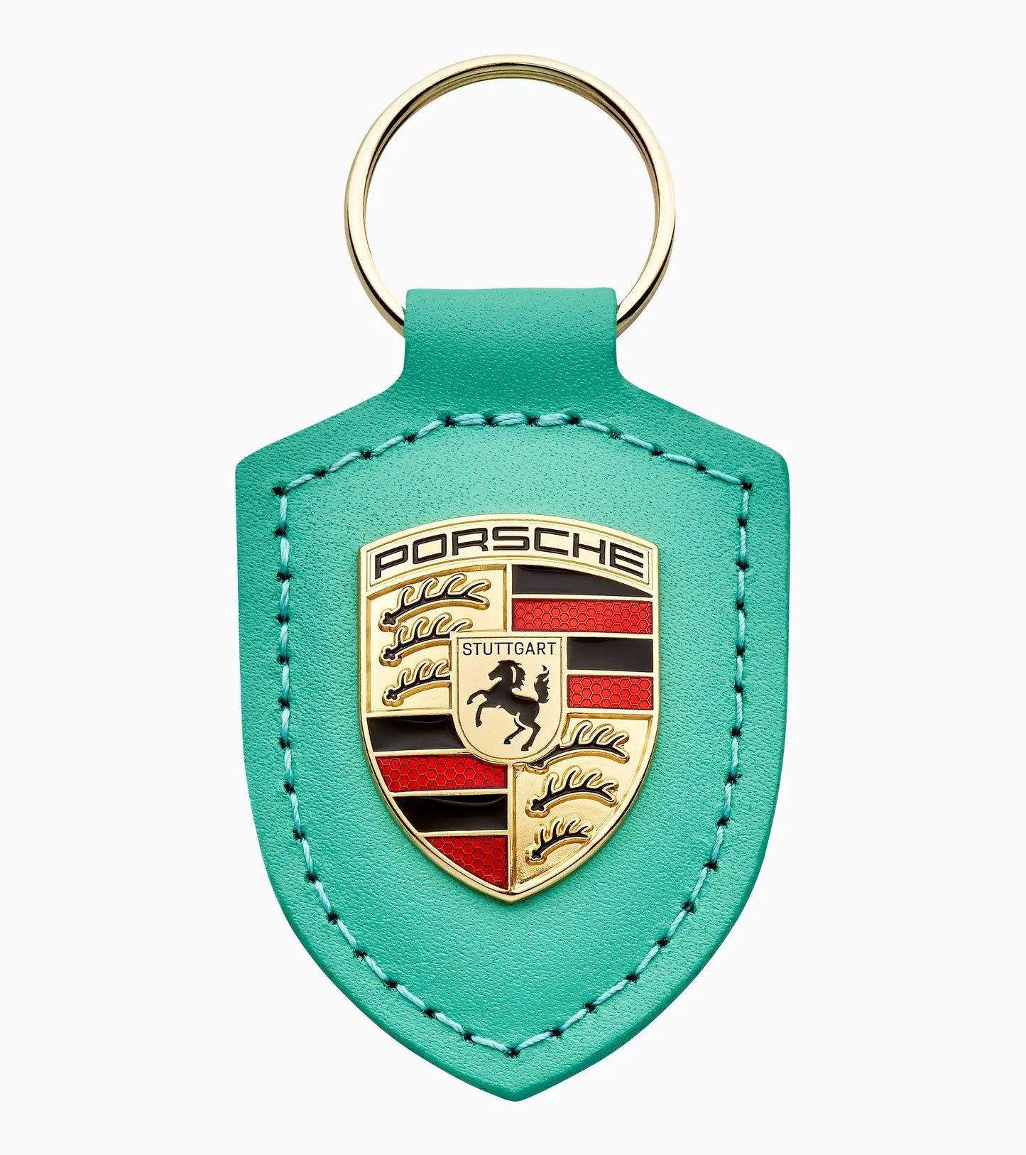 Porsche Keychain Black/Red/Greenish Cyan