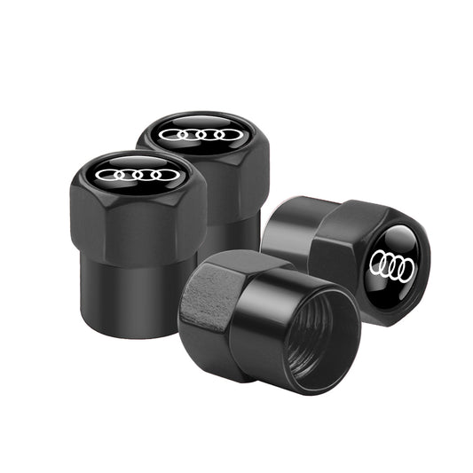 Audi Tire Valve Caps Black