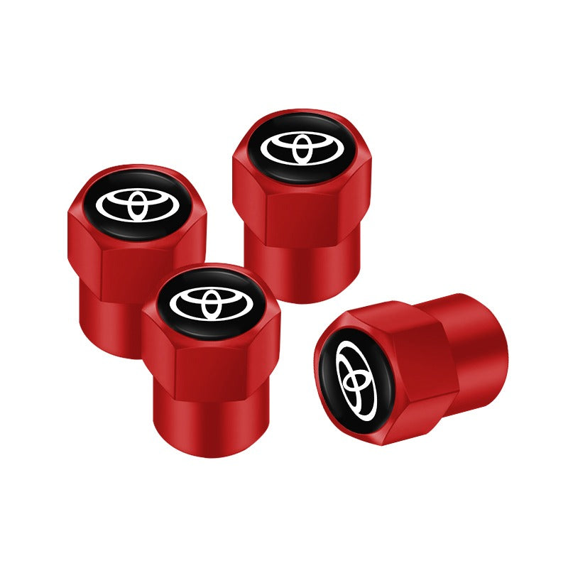 Toyota Tire Valve Stem Caps Red