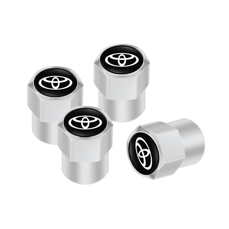 Toyota Tire Valve Stem Caps Silver