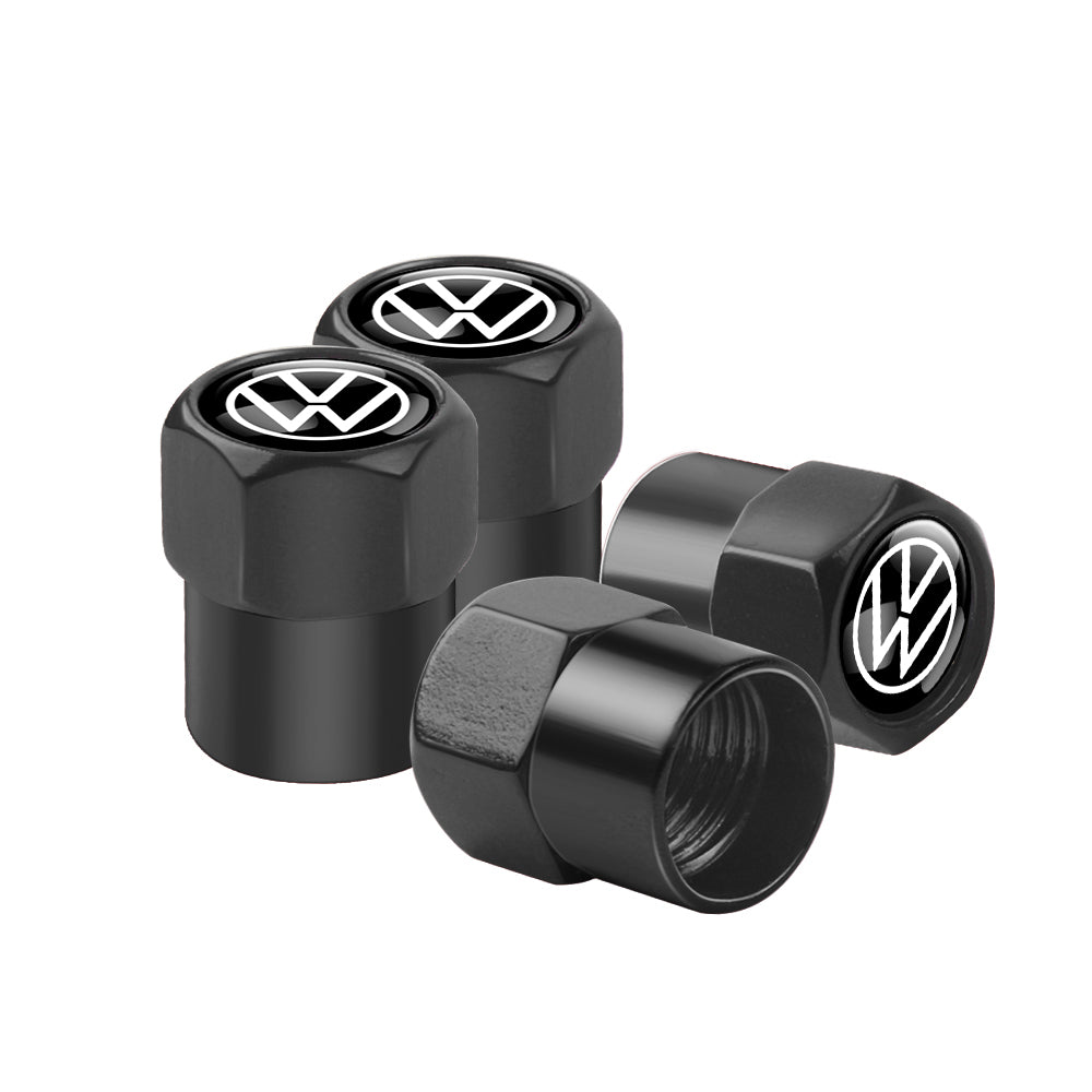 vw tire valve stem caps Black