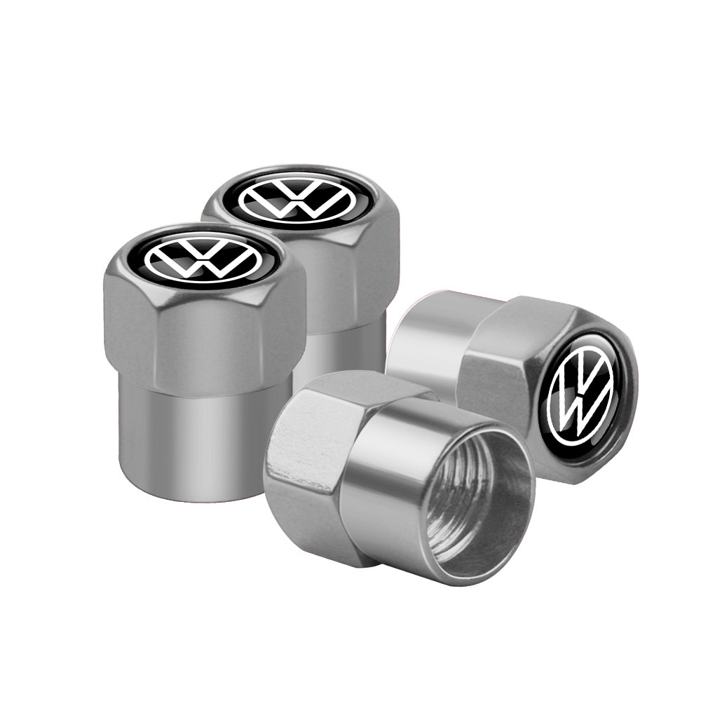 vw tire valve stem caps Silver