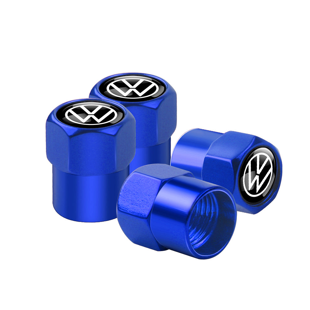 vw tire valve stem caps blue