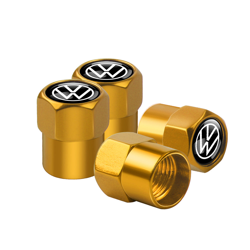 vw tire valve stem caps golden